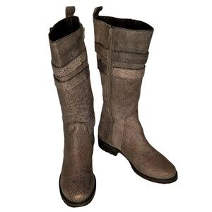 Matisse Brown/Taupe Speckled Leather ‘Roady’ Western Style Tall Boots Sz 7.5